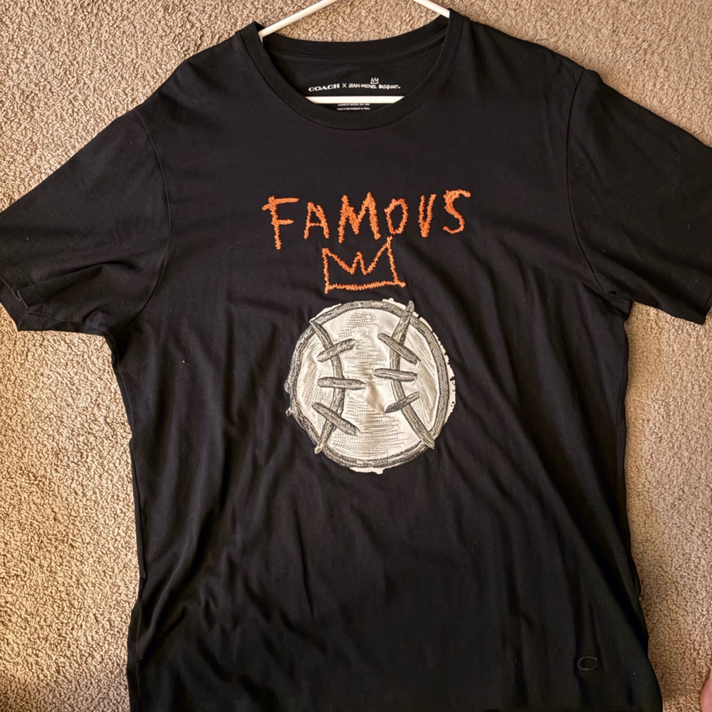 Jean Michel Basquiat (Coach) Graphic T-Shirt with Baseball Design